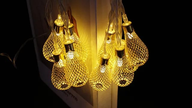 Gold Metal Water Drop Fairy String Light